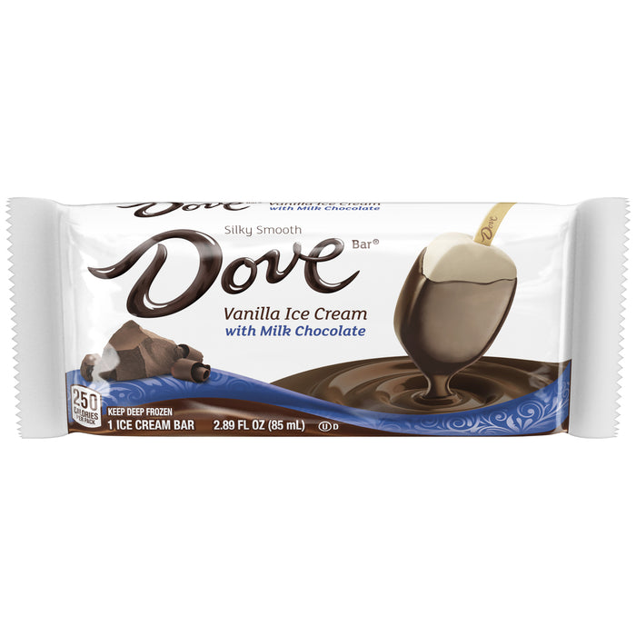 Dove, Milk Chocolate with Vanilla Ice Cream Bar, 2.89 oz. (12 Count)