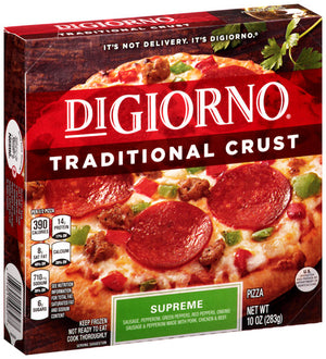 DiGiorno for One, Traditional Crust - Supreme Pizza, 6.5 inch, 10 Oz Box (10 Count)