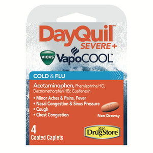 Dayquil Severe Vapocool Caplets, 4 ct. Blister Pack (1-6 Pack)