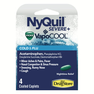 Nyquil Severe Vapocool Caplets, 4 ct. Blister Pack (1-6 Pack)