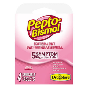 Pepto Bismol Tablets, 4 ct. Pack (1-6 Pack)