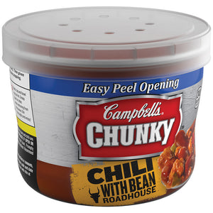 Campbell's Chunky Chili, Roadhouse Beef & Beans, 15.25 Oz Microwavable Bowl (1 Count)
