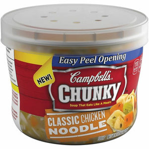 Campbell's, Chunky Soup, Classic Chicken Noodle, 15.25 oz. Microwavable Bowl (1 Count)