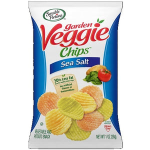 Sensible Portions, Garden Veggie Chips, Sea Salt, 1.0 oz. Peg Bag (1 Count)