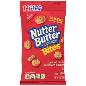 Nutter Butter, Peanut Butter Cookies, 3.0 oz. BIG Bag (1 Count)