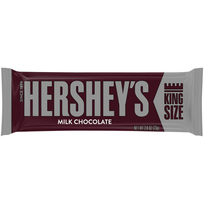 Hershey's Milk Chocolate, KING SIZE, 2.6 Oz Bar (18 Count)