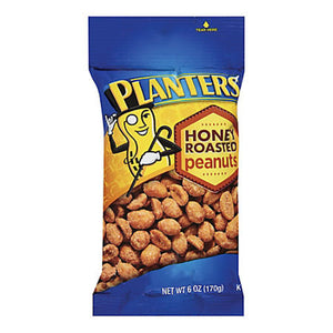 Planters, Honey Roasted Peanuts, 6 Oz Peg Bag (1 Count)