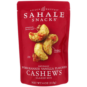 Sahale, Pomegranate Vanilla Flavored Cashews Glazed Mix, 4 Oz Pouch (1 Count)