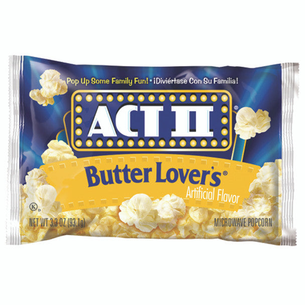 ACT II Popcorn Butter Lovers, 2.75 oz. Microwavable (1 count)
