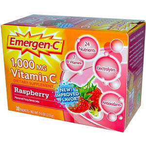 Emergen C, Raspberry, 1,000 mg Vitamin C, 0.3 oz. (30 Count)