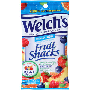 Welch's Fruit Snacks, Mixed Fruit, 2.25 oz. Peg Bag (1 Count)
