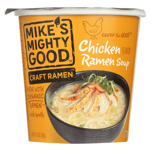 Mike's Mighty Good Craft Ramen, Chicken Organic Noodles, 1.6 Oz Microwavable Cup (6 Count)