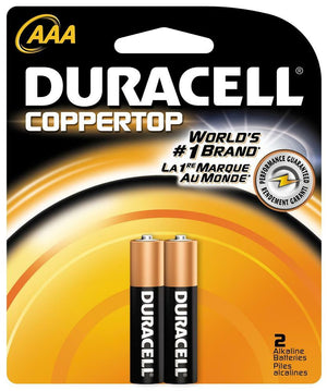 Duracell, Coppertop, "AAA" cell, two pack