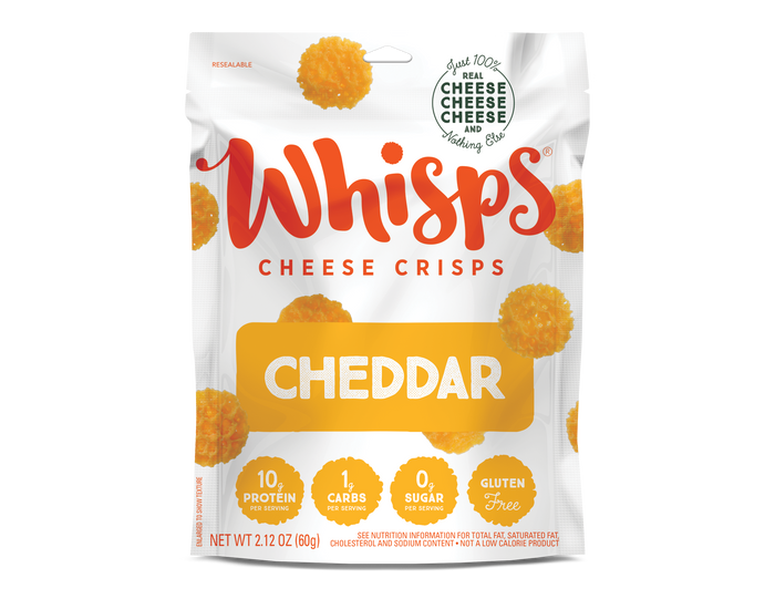 Whisps, Cheddar Cheese Crisps, 2.12 Oz Bag (1 Count)