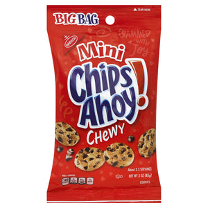 Nabisco Chips Ahoy! Chocolate Chip Cookies, Mini, Chewy, 3 Oz BIG BAG (1 Count)