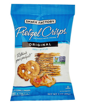 Snack Factory Pretzel Crisps Original, 3 Oz Bag (1 Count)